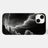 Zwart & Wit Aurora Personaliseer Naam Case-Mate iPhone Case (Achterkant (horizontaal))