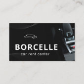 Zwart-wit automotive dynamisch visitekaartje (Voorkant)