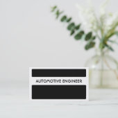 Zwart wit Automotive Engineer visitekaartjes (Staand voorkant)