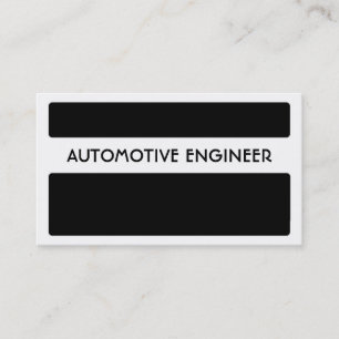 Zwart wit Automotive Engineer visitekaartjes