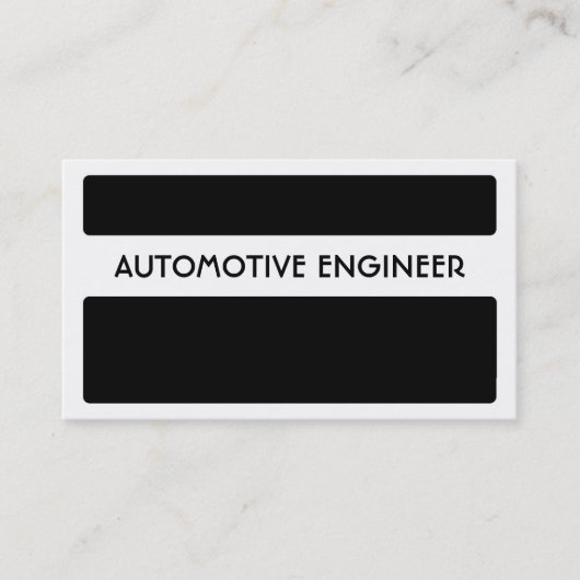 Zwart wit Automotive Engineer visitekaartjes (Voorkant)