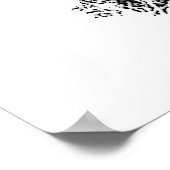 Zwart & Wit Aziatisch Olifant Pop Kunst Poster (Hoek)