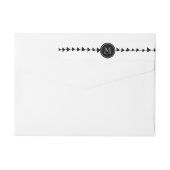 Zwart wit Aztec Arrows Monogram (Achterkant)