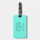 Zwart-wit Aztec Heart Bagagelabel (Achterkant verticaal)