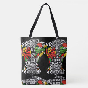 Zwart/wit Aztec Mode Geometrische ontwerper Tas