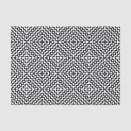 Zwart-wit Aztec-ontwerp Tissuepapier