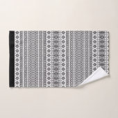 Zwart-wit Aztec-patroon Bad Handdoek (Handdoek)