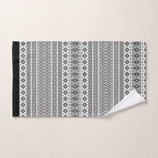 Zwart-wit Aztec-patroon Bad Handdoek (Handdoek)