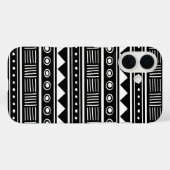 Zwart-wit Aztec Tribal Pattern Case-Mate iPhone Case (Achterkant (horizontaal))