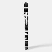 Zwart-wit Aztec Tribal Pattern Case-Mate iPhone Case (Achterkant / Links)