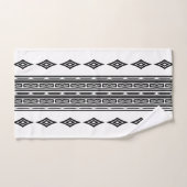 Zwart-wit Aztec Tribal Striped Patroon Bad Handdoek (Handdoek)