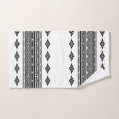 Zwart-wit Aztec Tribal Striped Patroon Bad Handdoek (Handdoek)