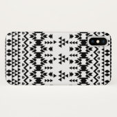 Zwart-wit Azteeks geometrisch vectorpatroon Case-Mate iPhone Case (Achterkant (horizontaal))