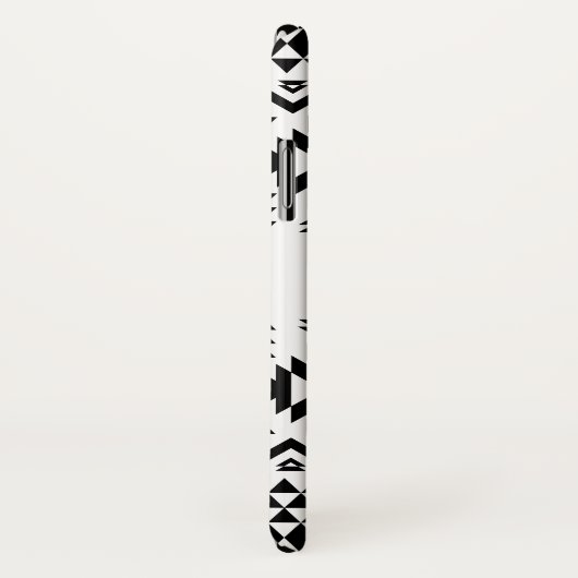 Zwart-wit Azteeks geometrisch vectorpatroon Case-Mate iPhone Case (Achterkant / rechts)