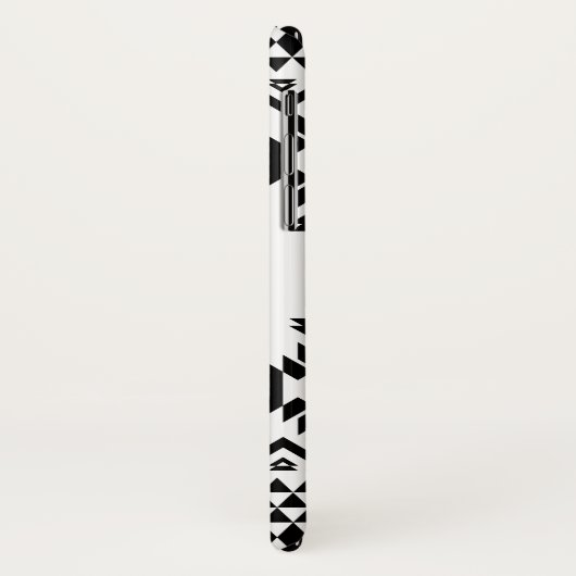 Zwart-wit Azteeks geometrisch vectorpatroon Case-Mate iPhone Case (Achterkant/links)