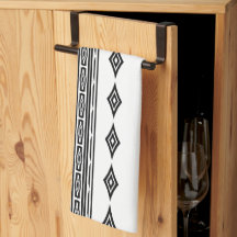 Zwart-wit Azteeks tribal gestreept patroon