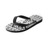 Zwart-wit Azteekse geometrische vectorpatroon Kinder Teenslippers (Schuin)