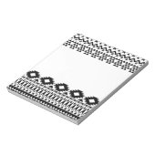 Zwart-wit Azteekse geometrische vectorpatroon Notitieblok (Linkerzijde)