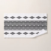 Zwart-wit Azteekse stamgestreepte patroon Bad Handdoek (Handdoek)