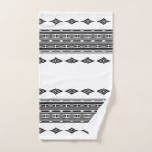 Zwart-wit Azteekse stamgestreepte patroon Bad Handdoek (Handdoek)