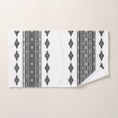 Zwart-wit Azteekse stamgestreepte patroon Bad Handdoek (Handdoek)