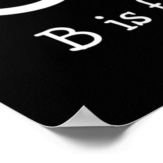 Zwart-wit B is voor fiets Poster (Hoek)