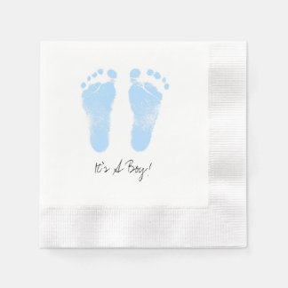 Zwart-wit Baby Footprints Servet