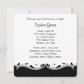 Zwart Wit Baby Foto Christening Kaart (Achterkant)