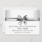 Zwart-wit Baby-fotogeboorteaankondigingen Aankondiging (Achterkant)