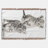 Zwart-wit Baby Lion & Tiger Gooi Deken (Voorkant)