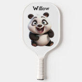 Zwart-wit Baby Panda Beer Modern Monogram Pickleball Paddle (Achterkant)