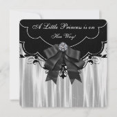 Zwart-wit Baby shower Kaart (Voorkant)