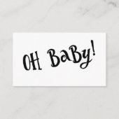 Zwart-wit Baby shower Luier Raffle Kaarten (Achterkant)