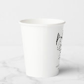 Zwart-wit Baby shower Papieren Bekers (Rechts)