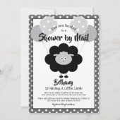 Zwart Wit Baby shower van Mail Lamb Chic Modern Kaart (Voorkant)