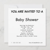 Zwart-wit baby shower voor silhouetkunst kaart (Achterkant)
