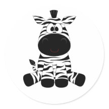 Zwart-wit Baby Zebra fun
