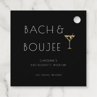 Zwart-wit Bach en Boujee Bachelorette Party Bedankjes Labels