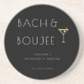 Zwart-wit Bach en Boujee Bachelorette Party Zandsteen Onderzetter (Voorkant)