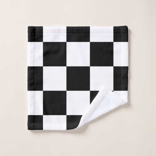 Zwart-wit Bad Handdoek (Wasdoekje)