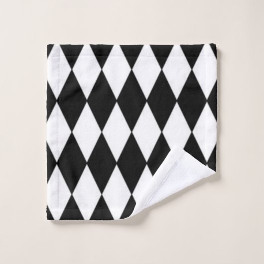 Zwart-wit Bad Handdoek (Wasdoekje)