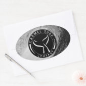 Zwart-wit Badge Logo Sticker (Envelop)