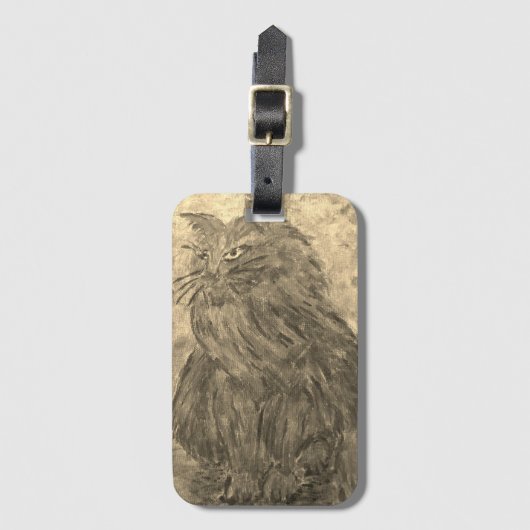 Zwart-wit Bagagelabel (Voorkant (verticaal))