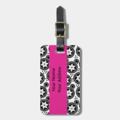 Zwart wit Bagagelabel (Voorkant verticaal)