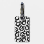 Zwart wit Bagagelabel (Achterkant verticaal)