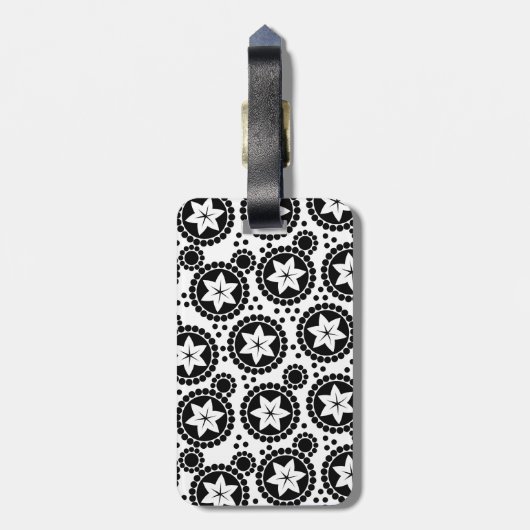 Zwart wit Bagagelabel (Achterkant verticaal)