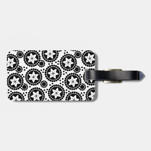 Zwart wit Bagagelabel (Achterkant horizontaal)