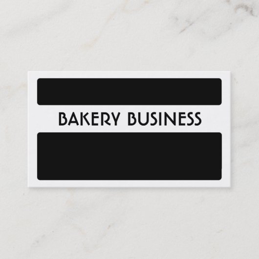 Zwart wit bakkerij visitekaartjes (Voorkant)
