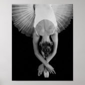 Zwart-wit Ballerina-Poster afdrukken Poster (Voorkant)