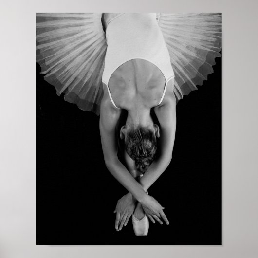 Zwart-wit Ballerina-Poster afdrukken Poster (Voorkant)